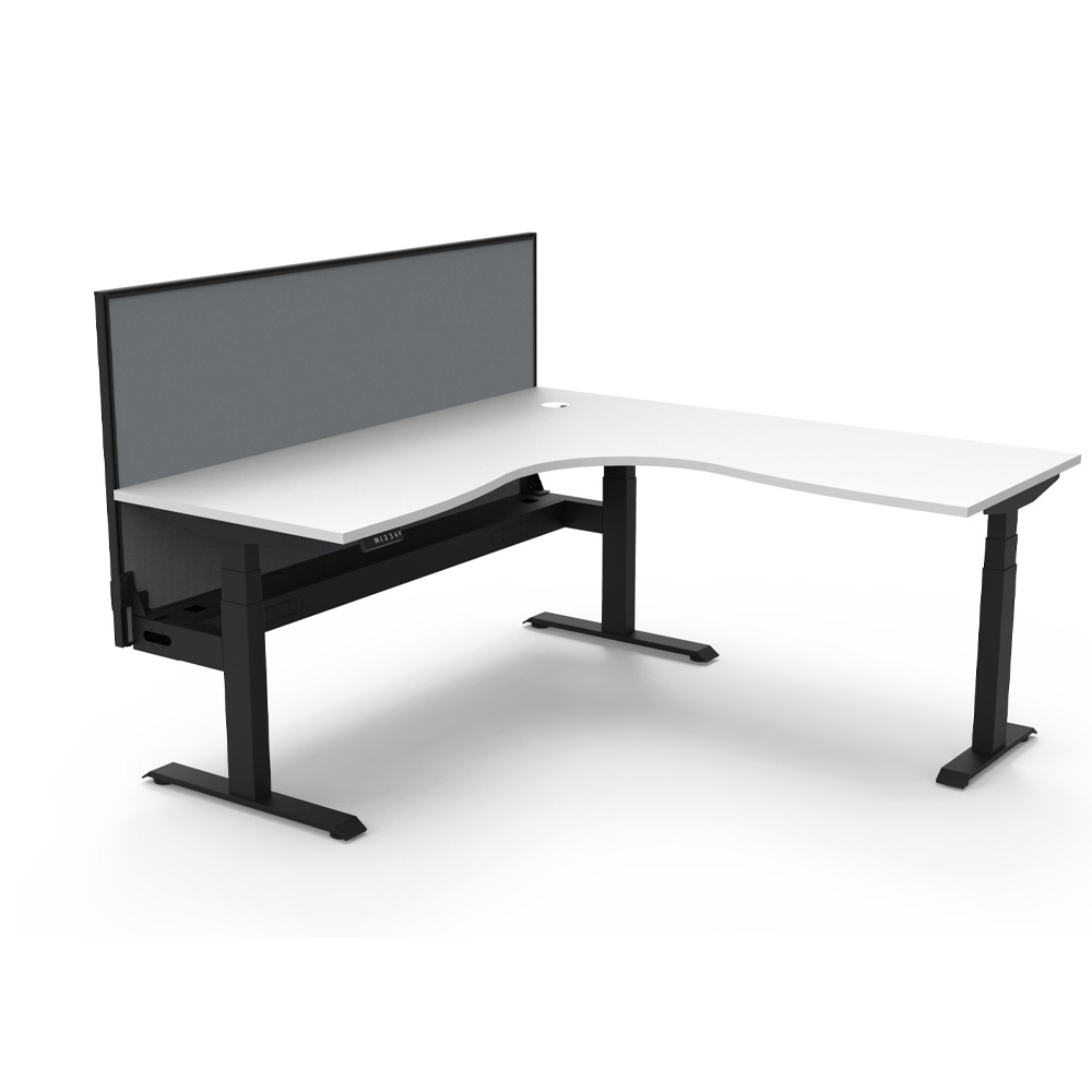 Boost Plus Corner Desk Workstation With Cable Tray | Apex