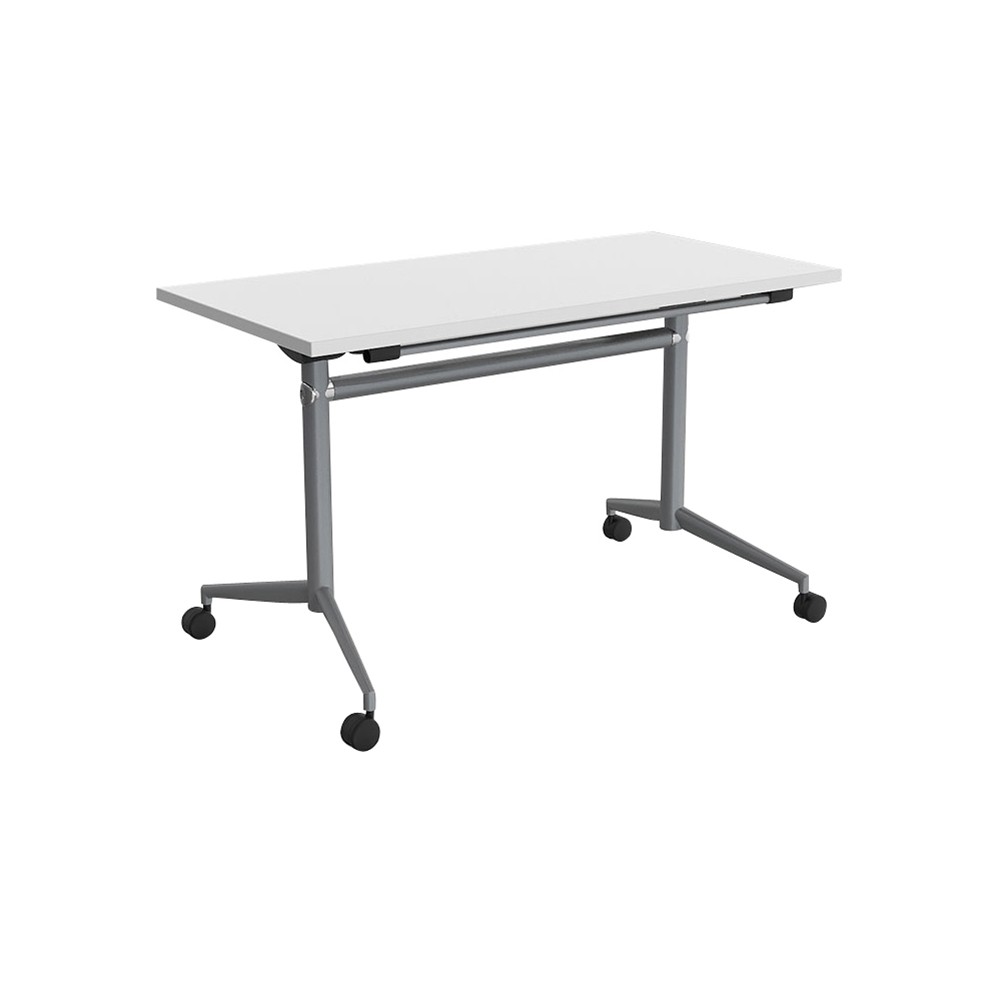 Delta Mobile Flip Top Table Silver Frame | Apex