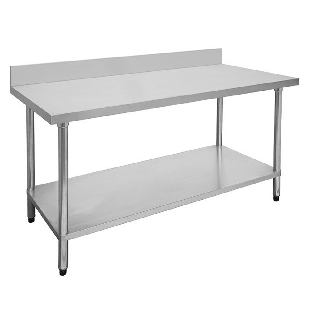 brushed steel desk