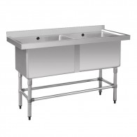 Modular Systems Stainless Steel Double Deep Pot Sink 1410-6-DSB