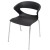Taureau Stackable Chair with Chrome Legs - Black